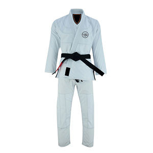 Kimono de BJJ blanc pour homme, coupe classique, 100% coton, vêtements d'arts martiaux durables, logo sur le devant, taille adulte - Product Image 2
