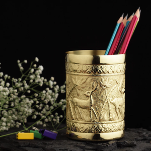 Brass Pen <b>Holder</b> Decorations Casting Brass Pen <b>Holder</b> Customized Size Pen <b>Holder</b> Tabletop Vase <b>Makeup</b> Brush <b>Holder</b> - Product Image 2