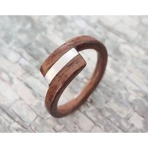 Anillo de Dedo Moderno de Resina y Madera con Grano Natural, Tapetes y Almohadillas Decorativas Únicas para el Hogar - Product Image 5