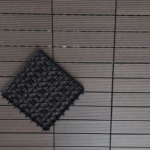 Une boîte de 11 pièces de 300*300*22mm, dalles de sol en WPC à emboîtement DIY pour jardin extérieur et terrasse en bois-plastique pour piscine - Product Image 2