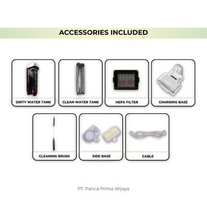 Aspirateur laveur de sols sans fil 2-en-1 haute qualité 250W, nettoyeur de sols humides et secs, forte aspiration 16KPa - Product Image 4