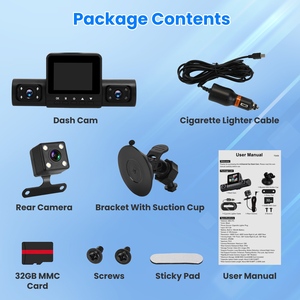 Caméra de tableau de bord avec vue à 360 degrés FHD 4 canaux 1080P avant 480P arrière gauche droite Caméra de tableau de bord IR Vision nocturne Enregistrement en boucle Mouvement - Product Image 6
