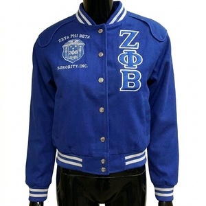 Greek Letter Varsity Jacket Women Custom Logo Sorority Jacket Wholesale College Wear - Product Image 3