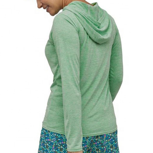 Sudadera con Capucha para Mujer, Manga Larga, Estampada, Verde Sólido, Transpirable, Tejida, Informal, para Verano y Otoño - Product Image 2
