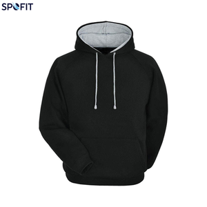 Sudadera con Capucha Verde Oliva para Hombre SPOFIT, Corte Regular, Algodón French Terry, Sudadera Informal con Capucha, Color Sólido, Ropa de Otoño - Product Image 2
