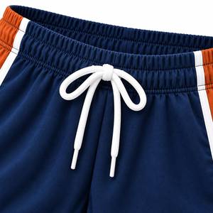 Custom <b>Women</b>’s Athletic <b>Shorts</b> Navy <b>Orange</b> Quick Dry Running Training <b>Shorts</b> - Product Image 5