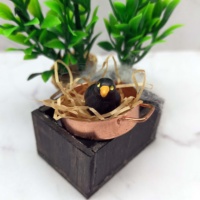 Jouet miniature de meubles de corbeau de diable d'Halloween pour la décoration de maison de poupée pour les décorations d'Halloween