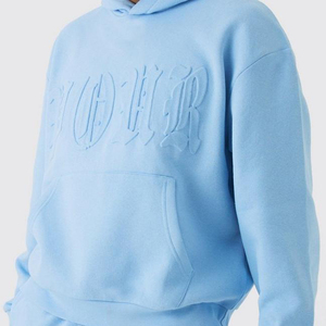 Top Quality Wholesale Unisex Chenille Towel Print <b>Studded</b> Tracksuit Set Distressed 420g Cotton French Terry Gym Jogging Suit - Product Image 4
