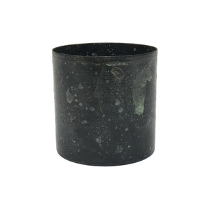 Best Selling Cylinder Shaped Candle Vessel for Home Table Top Luxury Black Rustic Candle <b>Jar</b> Container - Product Image 1