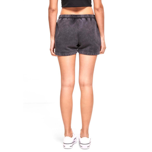 Shorts de mezclilla casuales para mujer con lavado ácido, tela ligera, estilo vintage, con botones, para hombre - Product Image 3