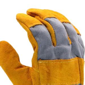 Gants de travail professionnels en cuir de vachette de qualité supérieure, résistants à la chaleur, pour le jardinage, la menuiserie et la sécurité. - Product Image 2