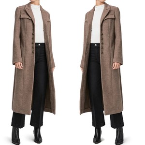 Manteau en laine surdimensionné de haute qualité, élégant et décontracté pour l'hiver, manteau long respirant pour femmes avec doublure en polyester, chaud et moelleux - Product Image 5