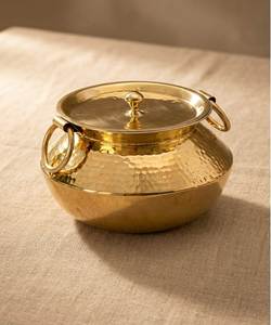 Handmade Brass Food Serving Casserole Dish with Lid Premium Hammered Buffet Hot Pot Kitchen Restaurant Hotel Wholesale - Product Image 6
