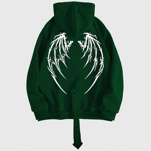 Sweat-shirt à capuche imprimé tendance de haute qualité, streetwear, surdimensionné, noir, pour hommes et femmes - Product Image 5