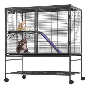 39 \ "gabbia per furetti a 2 livelli con vassoio e rampa piccola gabbia per animali in metallo per animali - Product Image 1