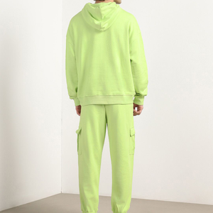 Vintage Washed 100% Cotton Fleece Tracksuit Oversized Embroidered High Street Casual Hooded Tracksuit in Wholesale Price - Product Image 5