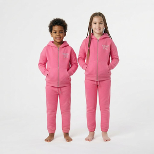 Conjunto Deportivo Infantil al por Mayor, Sudadera con Capucha y Cremallera Completa, Pantalones Deportivos, Estampado Personalizado, Ropa Casual de Alta Calidad, Fabricante - Product Image 4