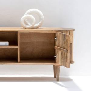 Mueble para TV de Madera Vandana Novara Flux Gretta, Consola de Entretenimiento Moderna de Madera Sólida Minimalista - Product Image 5