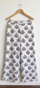 White Printed Co-Ord <b>Set</b> for Women Cold Shoulder Top and Wide Leg Pants Cotton Lounge <b>Set</b> Matching Summer Outfit Resort - Product Image 6