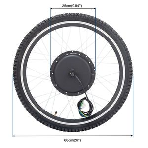 Kit di Modifica per Bicicletta Elettrica 26 Pollici 1000W con Motore Posteriore Nero e Kit Motore Anteriore 2000W per Installazione su Bici - Product Image 6