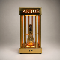 Présentoir à Bouteilles LED Personnalisé en Forme de Cage à Oiseaux, Présentoir à Vin pour Service VIP en Boîte de Nuit, Glorificateur de Vin en Fer, Présentoir d'Ambiance pour Bar