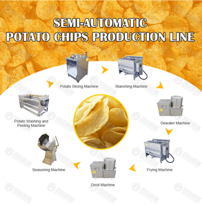 Baixin Prix d'usine 50-2000 Kg/h Ligne de production de chips de pommes de terre chips Prix de ligne automatique de frites fraîches - Product Image 6