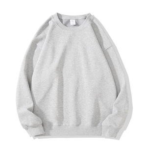 Sweat-shirt à col rond noir pour femme, 100% coton tricoté, couleur unie, manches longues, vêtements d'automne décontractés - Product Image 4