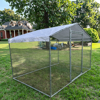 Nouveau Grand Enclos pour Poulets en Acier Galvanisé Pré-assemblé 2x3x2m, Cages à Volailles, Enclos pour Lapins, Maison Mobile Écologique pour Animaux de Compagnie