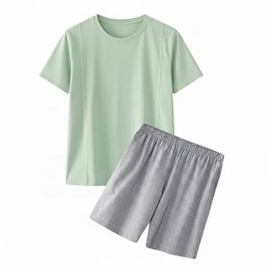 Conjunto Deportivo para Hombre, Color Sólido, para Correr, Cintura Elástica, 100% Algodón, Verano, Casual, Colores Personalizados, 2 en 1, Transpirable - Product Image 6