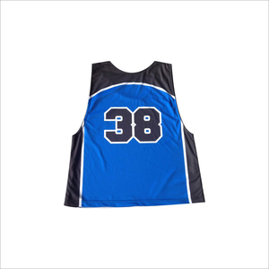 Maillot de lacrosse bleu et noir à impression par sublimation, séchage rapide, unisexe, vêtements de sport pour adultes, OEM, marque privée - Product Image 2