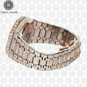 Montre de luxe Charm Jewells en acier inoxydable, boîtier carré de 40 mm, cadran ajouré, mouvement mécanique analogique, bracelet de mode pour homme, automatique - Product Image 2