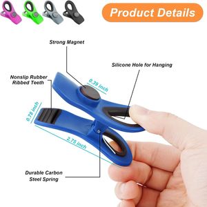 Paquete de 12 Clips Magnéticos Resistentes para Almacenamiento de Alimentos y Papel, Pinzas para Papel de Oficina y Bolsas, para Guardar Snacks - Product Image 4