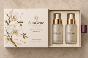 Caja de Empaque Deslizante Doble para Suero de Orquídea Blanca Personalizada - Product Image 2