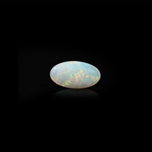 Natural White Opal Cabochon Lot 4.4 Ct Certified Loose Gemstones 14mm & 7mm - Product Image 2
