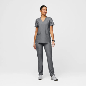 Custom Embroidery Label Healthcare Staff Uniform Small Order Mixed Size Medical Scrubs Sets Dentist & <b>Nurse</b> 2 Pocket Top & Pant - Product Image 6