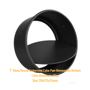Molde para Pastel Profundo de 7 Pulgadas ATLAS STAR, Negro, de Aluminio, con Fondo Desmontable, Revestimiento Anodizado Duro, Apto para Alimentos, Fácil de Limpiar - Product Image 2