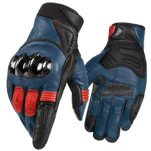 Gants de moto en cuir robustes avec protection des articulations en fibre de carbone, gants de course de sécurité pour motards, vente en gros aux États-Unis - Product Image 5