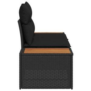 Canapé de jardin en polyrotin noir 184 x 62 x 85 cm - Product Image 5