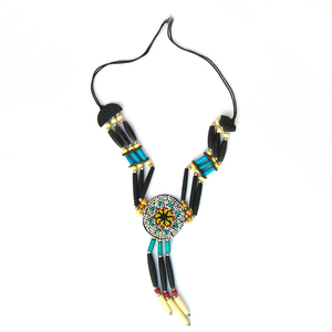 Collar de Cuentas Hecho a Mano con Patrón Geométrico, Estilo Bohemio, Joyería de Moda Unisex, Cuentas de Colores, Pieza Destacada a Precio de Mayoreo - Product Image 2