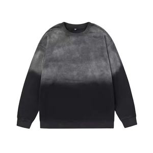 High Quality Vintage Distressed 100% Cotton Oversized Acid Washed Digital Printing Pullover <b>Crewneck</b> <b>Sweatshirt</b> for <b>Men</b> - Product Image 1