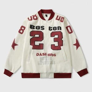 High Quality Embroidered <b>Leather</b> Varsity <b>Jacket</b> Men College Letterman Fashion OEM ODM Sample Service Available - Product Image 1