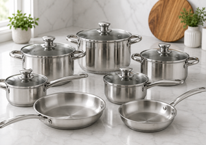 Juego de Utensilios de Cocina de Acero Inoxidable de Grado Alimenticio de 12 Piezas, Resistente a los Arañazos, Fondo Grueso, Calidad de Exportación Premium - Product Image 6