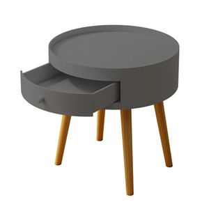 Gray Coffee Table with Drawer Practical Bedside Table - Product Image 5