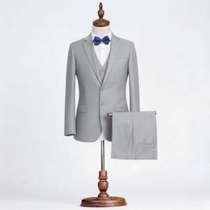 Uniforme de Oficina Corporativo Negro para Hombre, Adulto, de Terciopelo Transpirable con Solapa de Satén, 100% Poliéster, para Vestimenta Formal, Elite Vanguard - Product Image 4