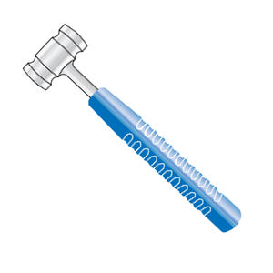 Surgical Holdings Mallet orthopédique manuel en acier inoxydable avec poignée Suregrip en acétal bleu, 270 mm de long, 720 grammes, certifié CE - Product Image 1