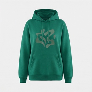 Sweat-shirts à épaules tombantes pour femmes, logo imprimé sur le devant, design tendance surdimensionné, coton premium, fabrication OEM - Product Image 1