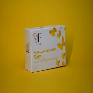 Savon artisanal au bois de santal naturel et au Multani Mitti pour un nettoyage en profondeur, un contrôle du sébum et un éclaircissement de la peau, adapté à tous les types de peau - Product Image 4