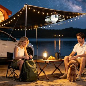 Lanterna da Campeggio LED 2-in-1 con Telecomando, 4 Velocità del Vento, 3 Livelli di Luminosità, Funzione Timer, Ventilatore Ricaricabile 7200mAh - Product Image 5