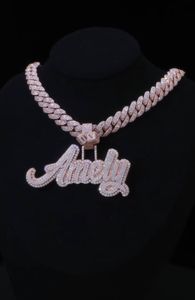 Colgante de Plata 925 con Moissanita y Nombre Personalizado, Estilo Hip Hop, Letra con Incrustaciones de Diamantes, Regalo Unisex - Product Image 5