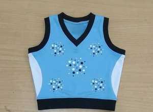 Tenue de cheerleading personnalisée par sublimation, couleurs d'équipe, polyester et spandex respirants, ensemble de cheerleading - Product Image 3